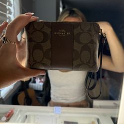 Brown coach wallet 