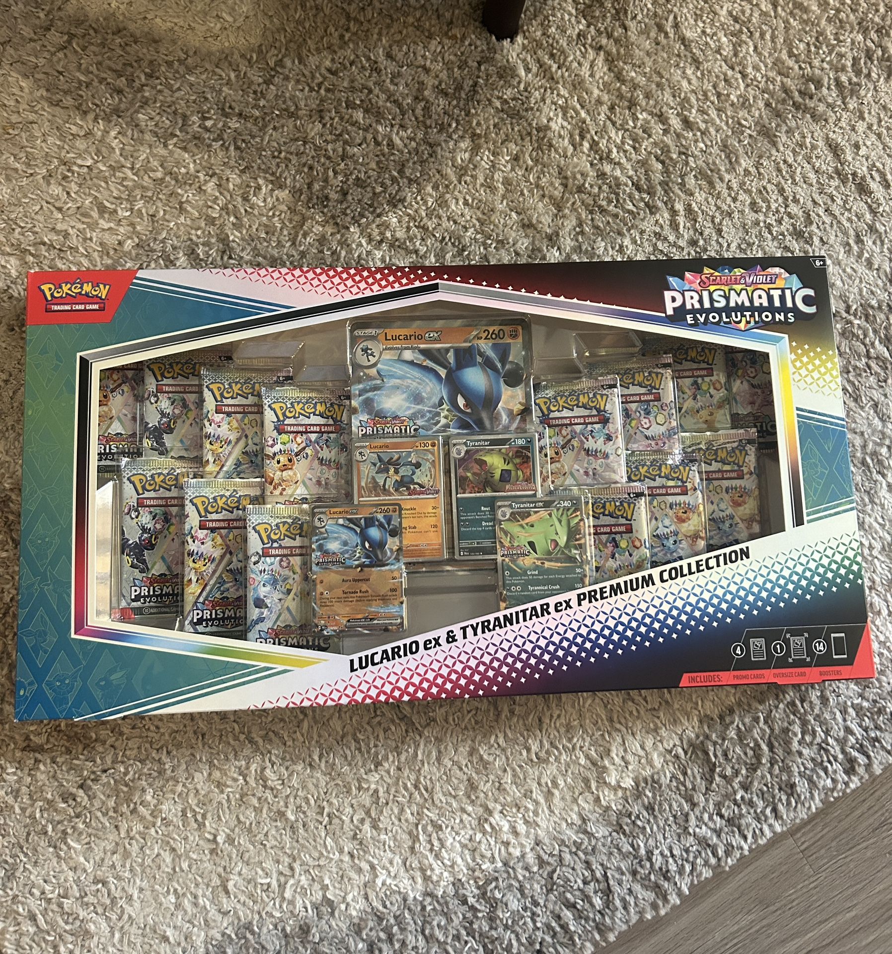 Prismatic Evolution’s Lucario & Tyranitar EX Premium Collection