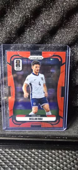 2026 Panini Prizm World Cup Declan Rice Preferred Red #/75 England
