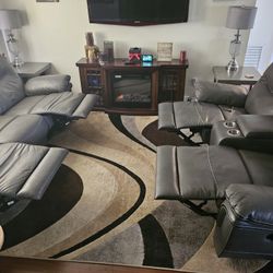 Love Seat Sofa ,tables and Lamps 