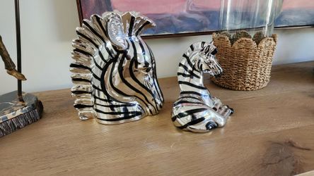 FITZ AND FLOYD MIRRORED ZEBRAS