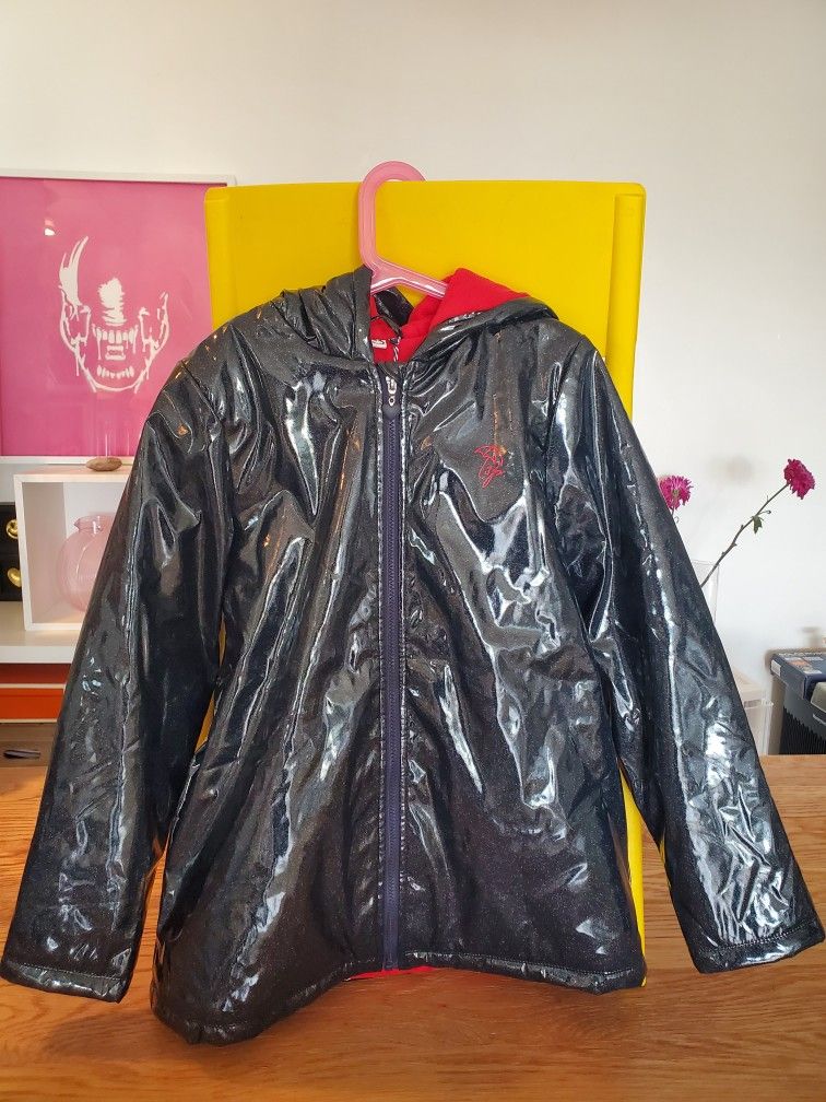 Coat Rain Ski With Fleece Inside, Hoodie And Pockets