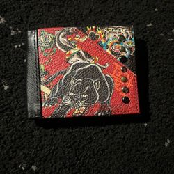 Ed Hardy Red Panther Bifold Wallet