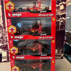 1:24 Scale F1 Diecast Cars with Drivers. New Unopened. 