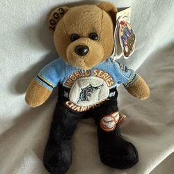 2003 Florida Marlins World Series Champion Bear – MLB Team Beans – Official Collectible Plush