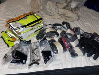 Gloves vest Safety glasses