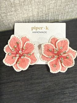 Piper. K Large Flower  Earrings NEW