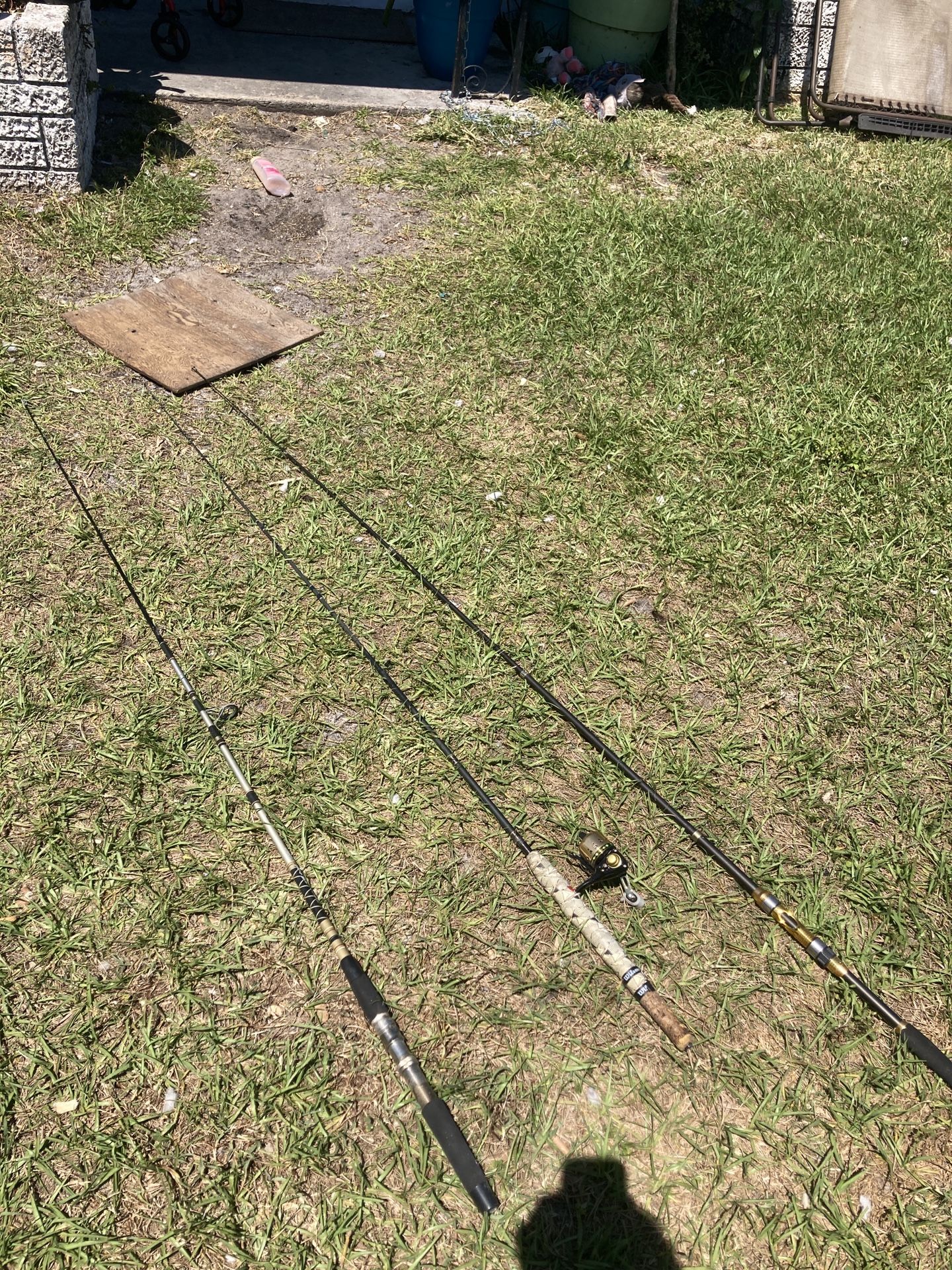 3 Fishing Poles 