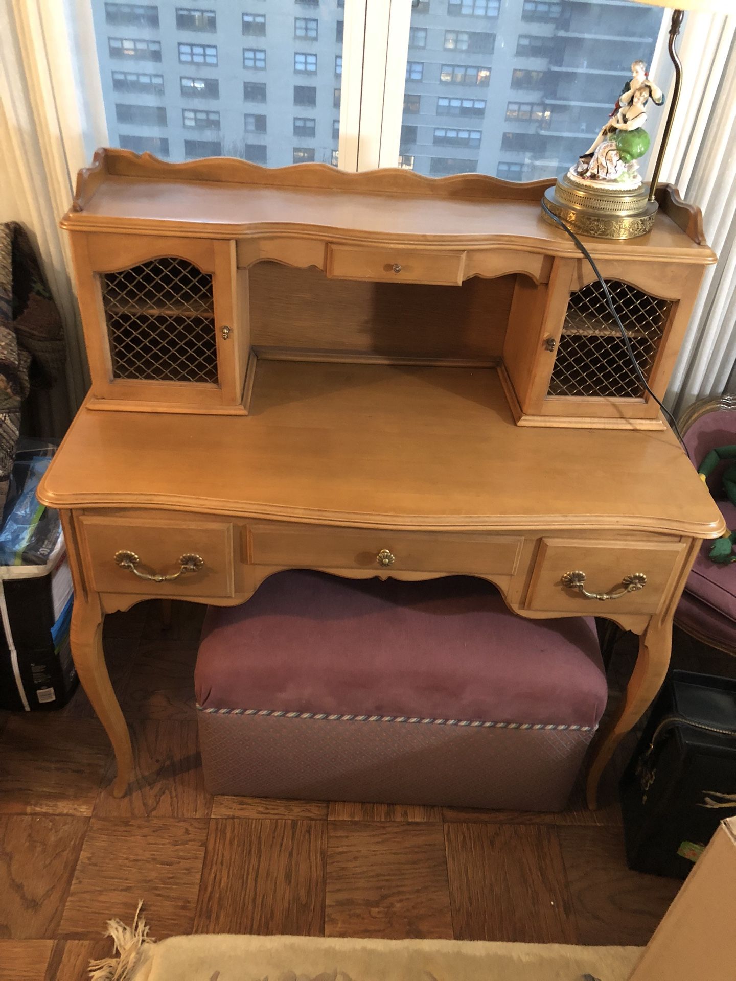 Vintage 1950s Wood Desk