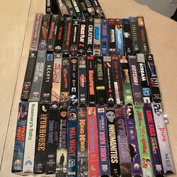 Bulk Lot Of 50+ Vintage Horror VHS Movies 