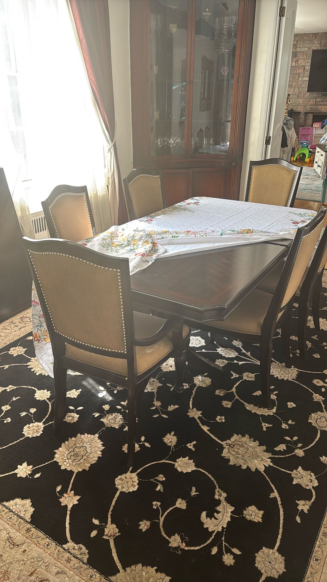 Seating for eight dining table set