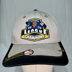 Vintage 2002 San Francisco Giants MLB NL Champions Adjustable Hat Cap NWOT