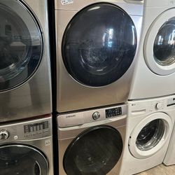 Samsung champagne washer and dryer set electric with warranty