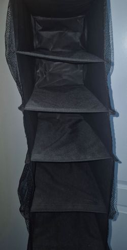 Black Hanging Closet Organizer with Shelves