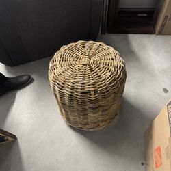 Kooboo Rattan Stool - Natural - Smith & Hawken