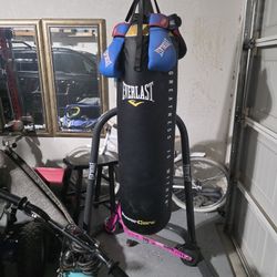 Punching Bag and 2 Sets Of Gloves