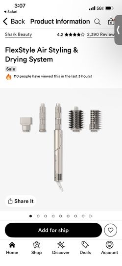 Shark Blow dryer with attachments