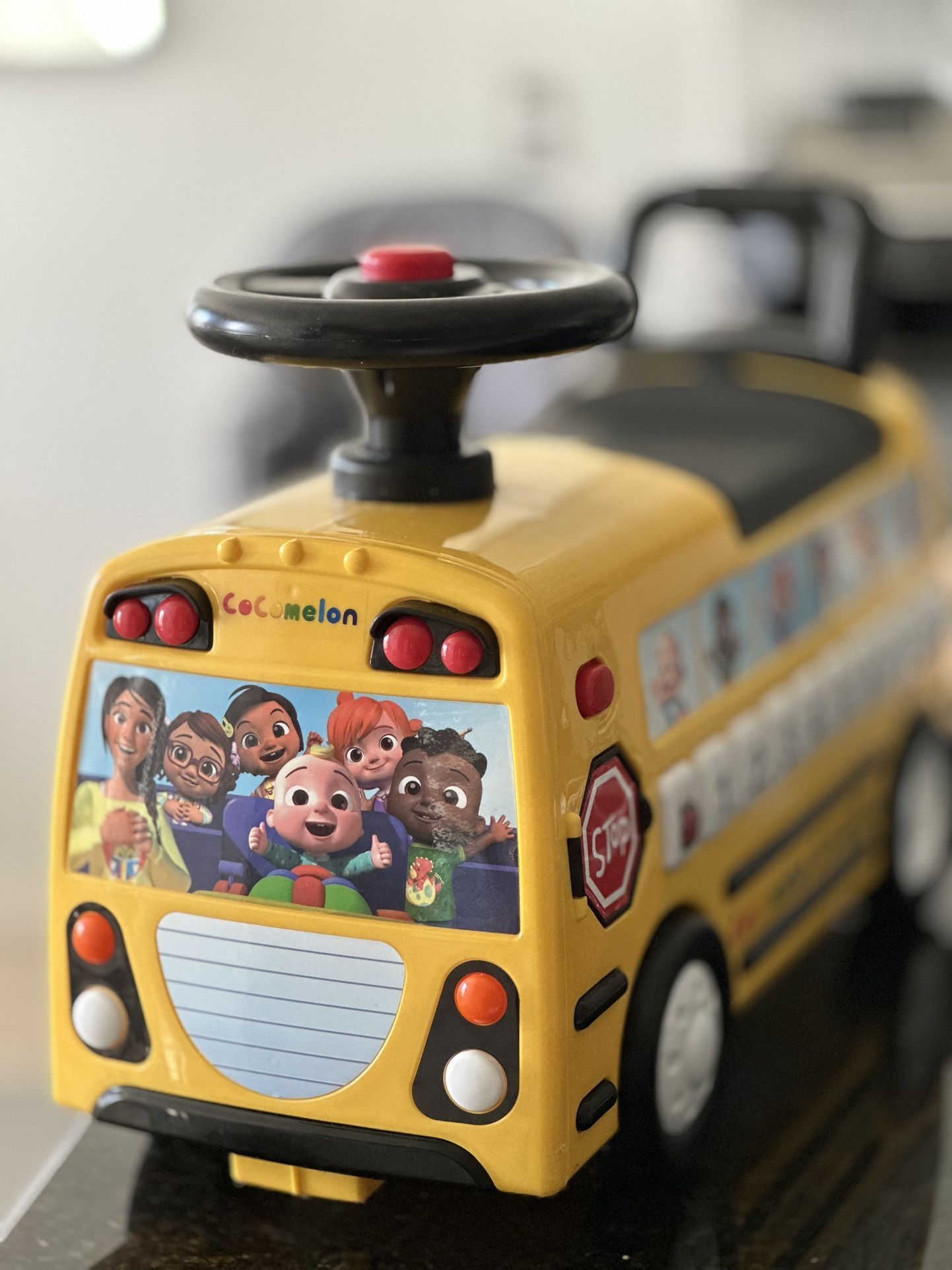 CoComelon School Bus Ride-on with Letters, Numbers, & Music high quality