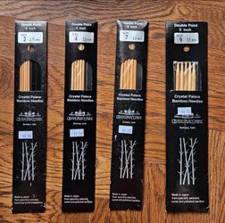 Lot Of 4 Crystal Palace Bamboo Double Point Knitting Needles