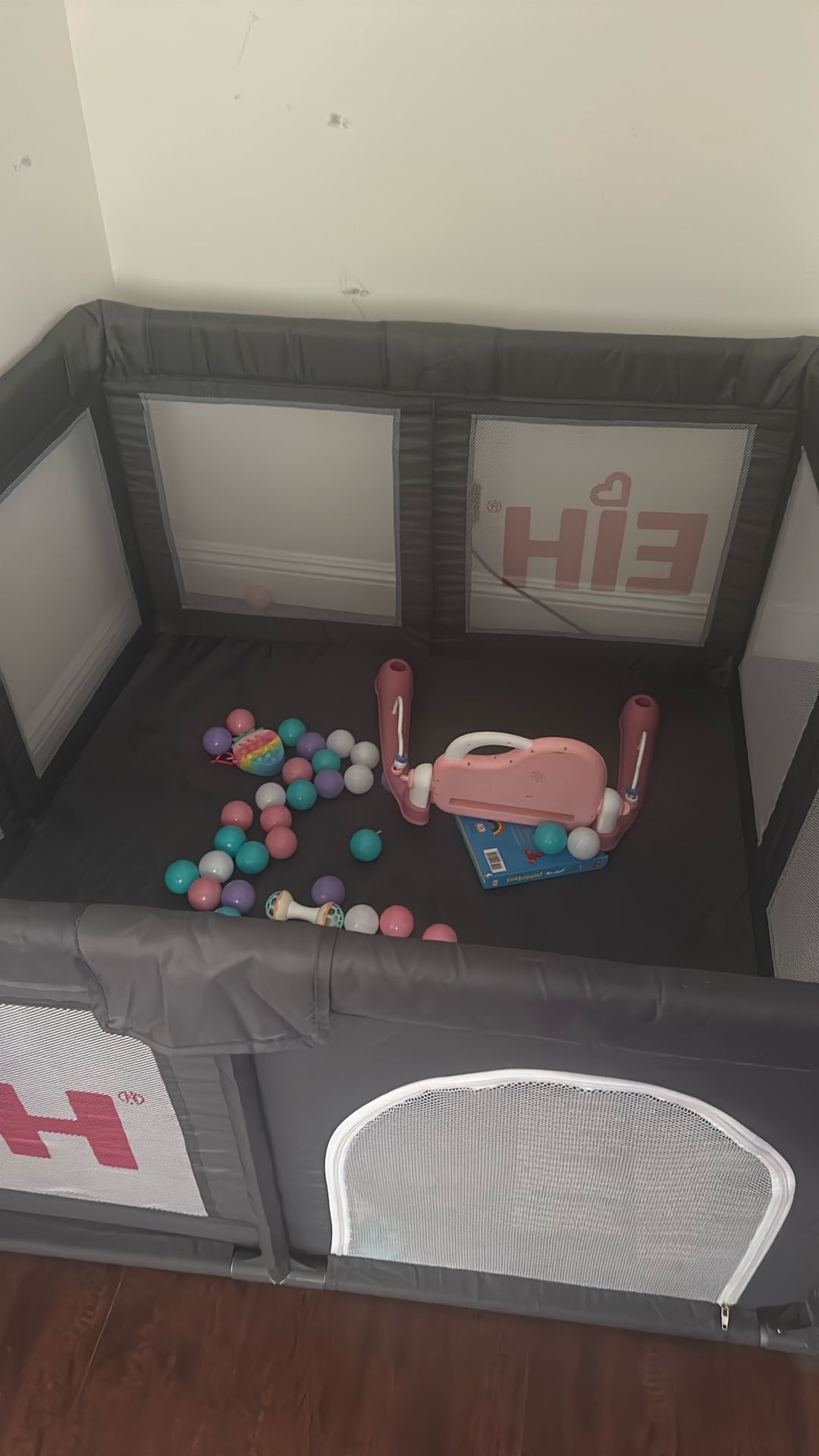 EIH Playpen, Grey Baby