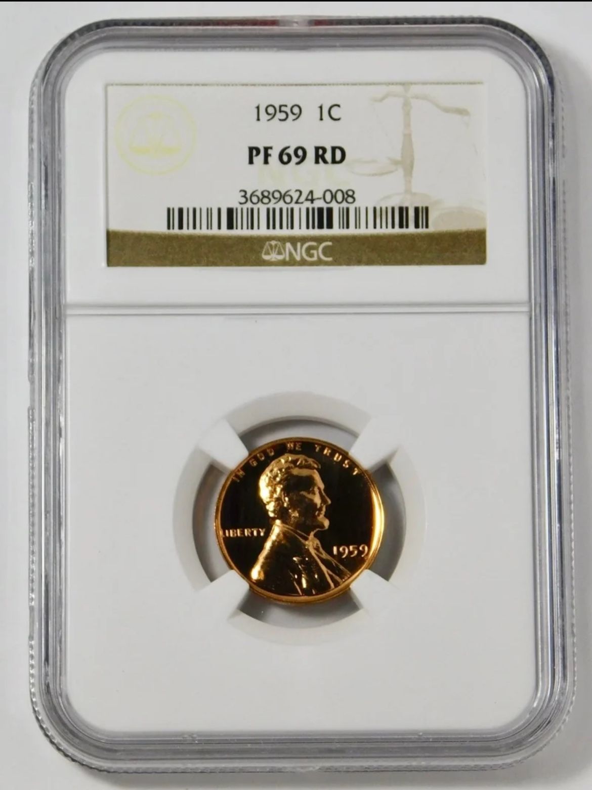 1959 Lincoln Memorial Cent BIG GRADE! Gem Proof 69 RD