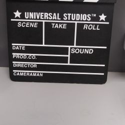 Universal Studios Clapperboard Like new! Made of wood. Movie film prop decor. Universal Studios Clapperboard