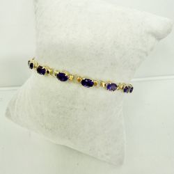 10k Amethyst Bracelet