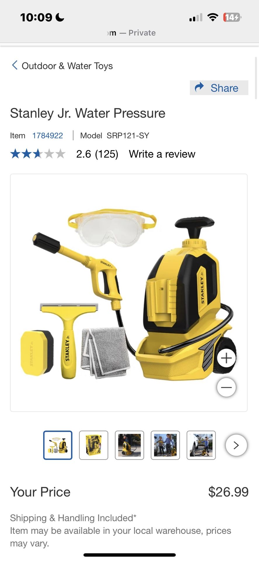 Kids Pressure Washer Toy