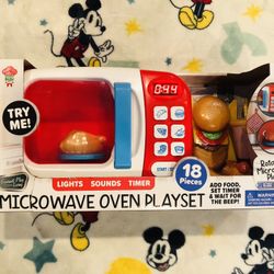 Gourmet Play Living Microwave Oven Play set 18 Pieces 