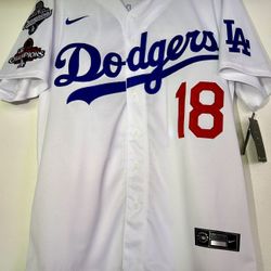 Dodgers Yamamoto WS Jersey White