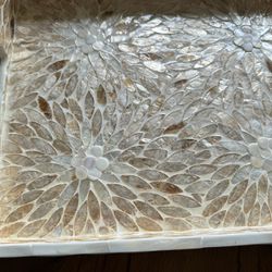 Mother Of Pearl Tray In Like New Condition 