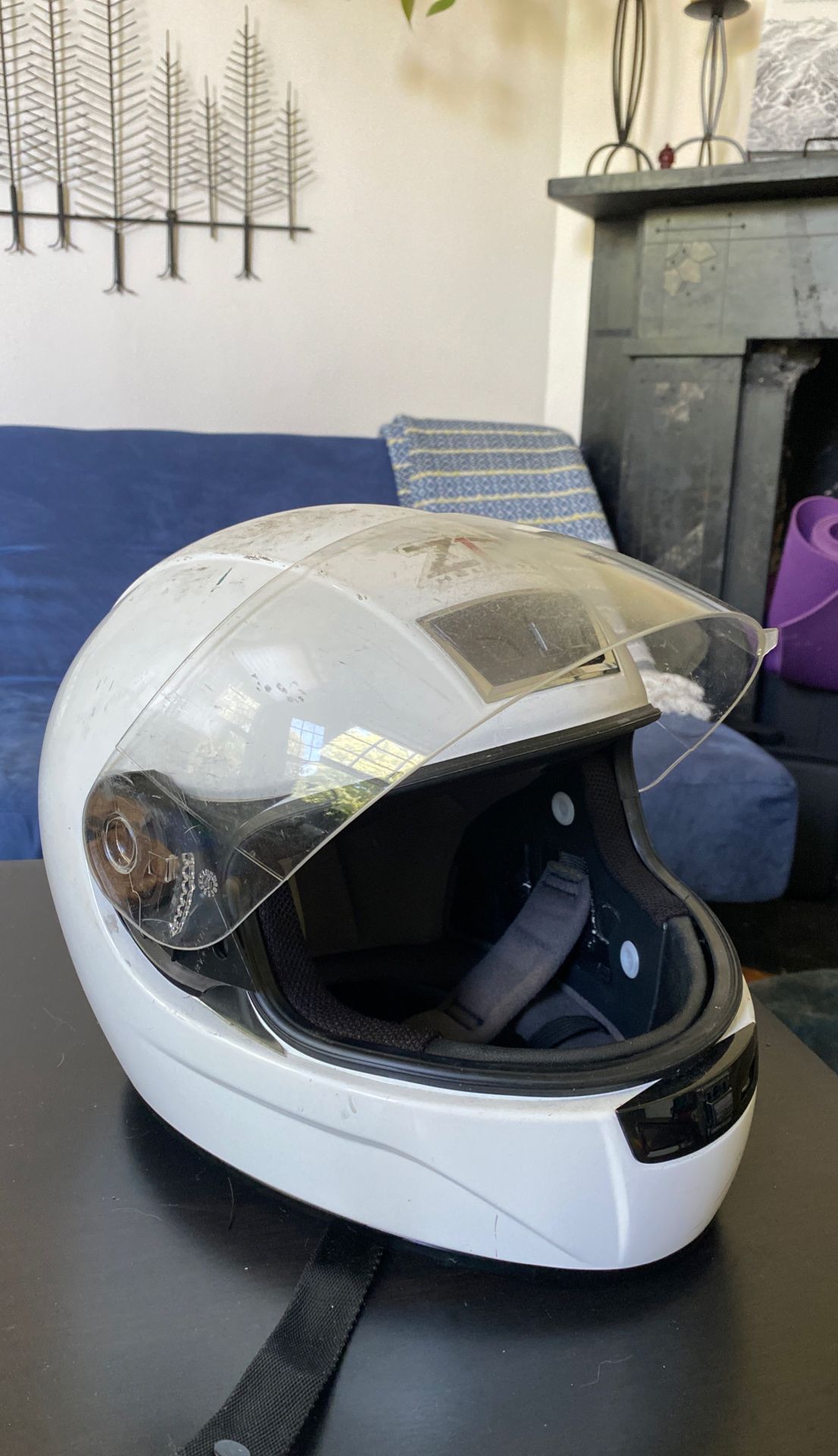 White Motorcycle Helmet