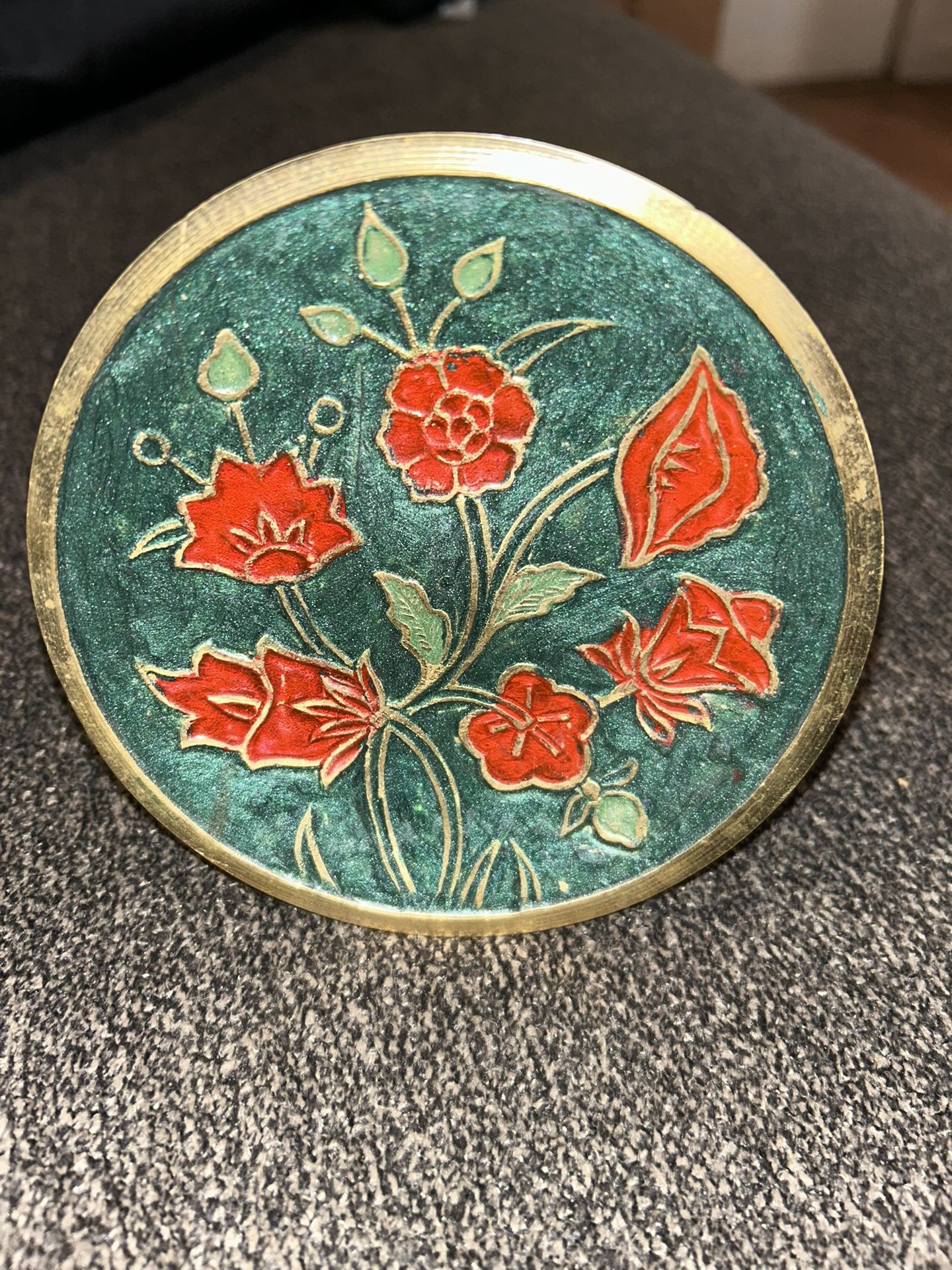 Vintage Floral Small Decorative Plate