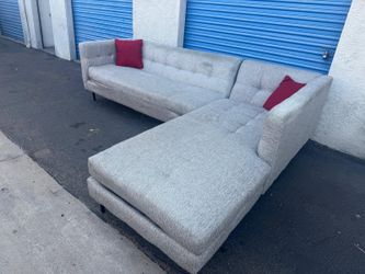 Beautiful sectional couch gray