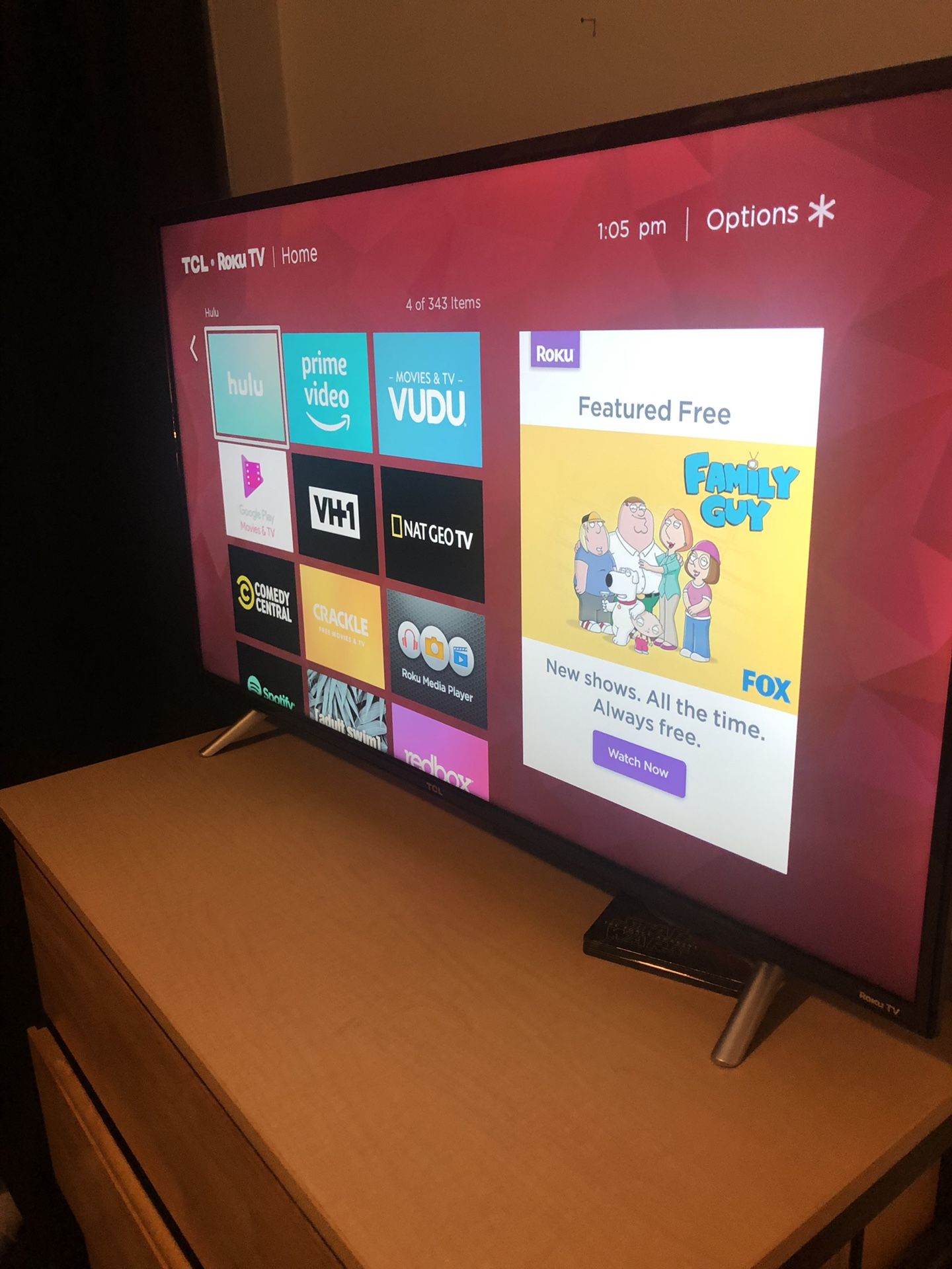 TCL 43” Roku Smart tv 4K ultra