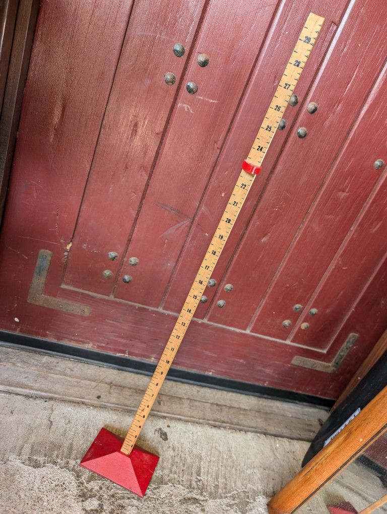 Vintage Hem Ruler With Cast Iron Base W H Collins Nyc Chalk Marker