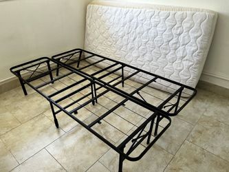 Twin size mattress with platform Frame