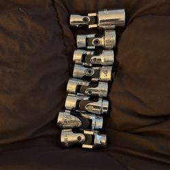 8 Piece MAC TOOLS 3/8 Dr Chrome Swivel Socket Set