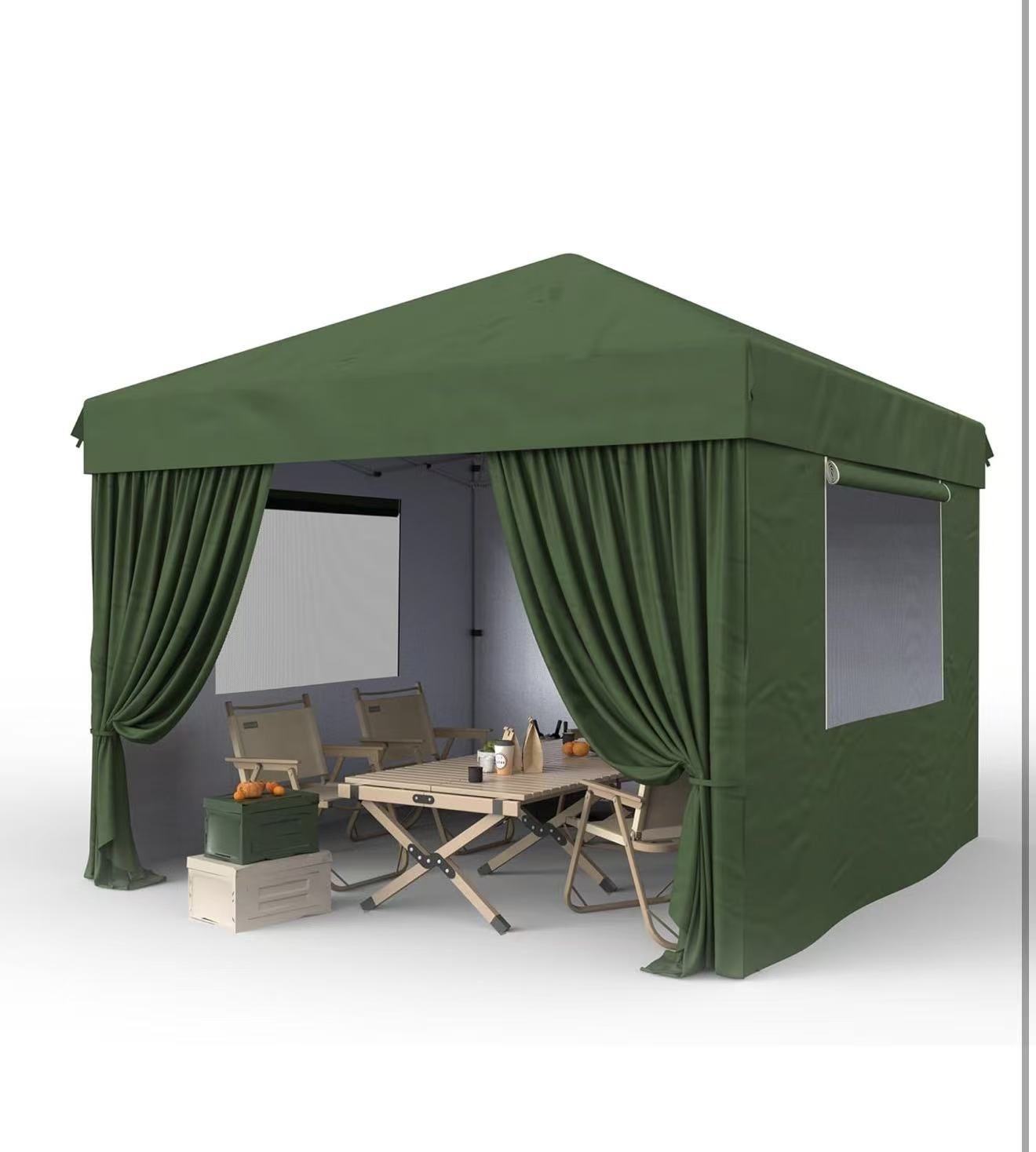 10x10 Pop Up Canopy Tent Outdoor Canopy with 4 Removable Sidewalls  $100