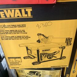 Dewalt New 8” Table Saw 15amp