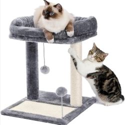 New Cat Scratching Post Bed, Small Cat Tree Tower with Cat Scratcher