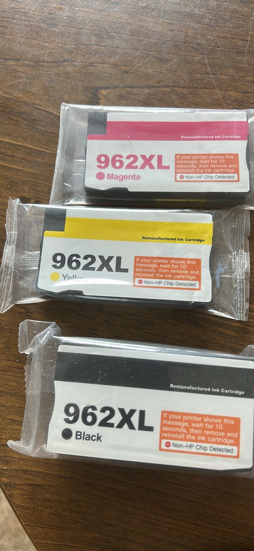 Ink For Printer 962xl. New. 3 Full XL Cartridges
