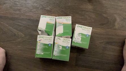 One touch test strip and lancets