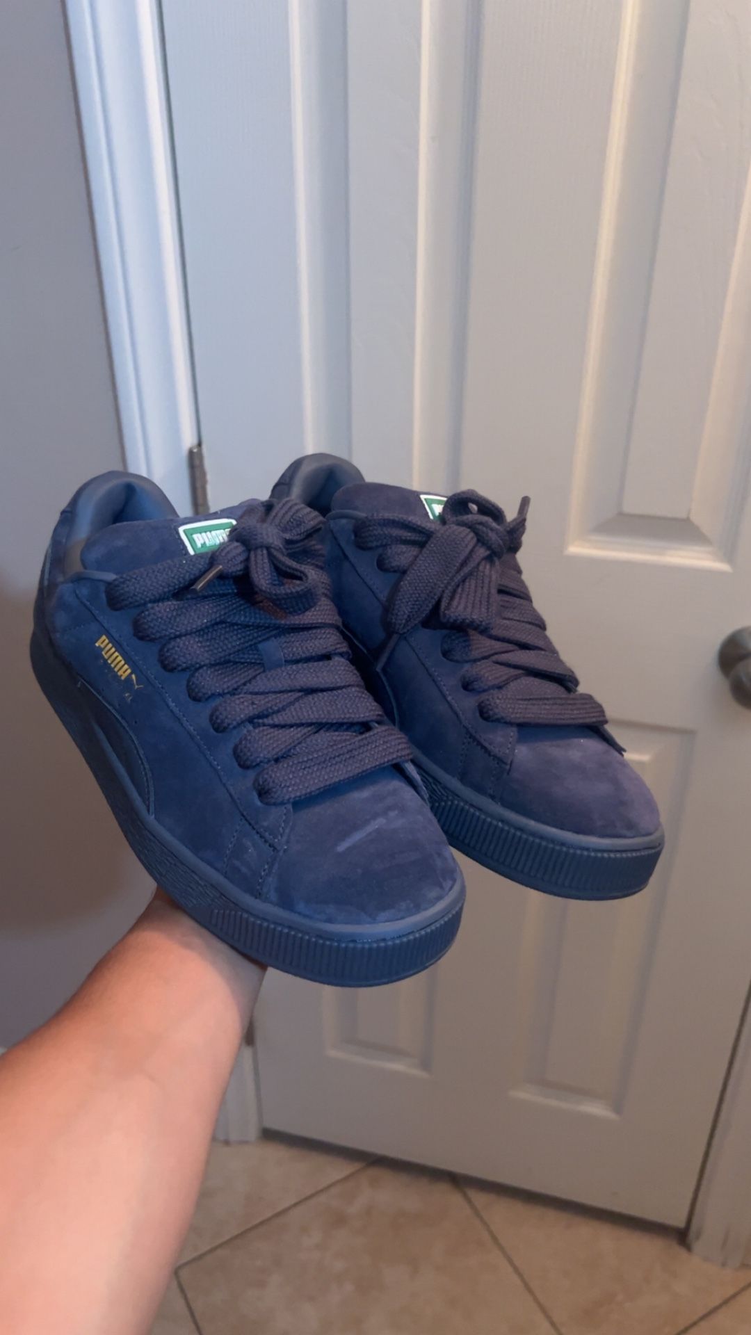 XL Blue Puma Suede