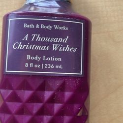 Bath and Body works A thousand Christmas Wishes Lotion