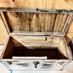 Antique Wooden Trunk