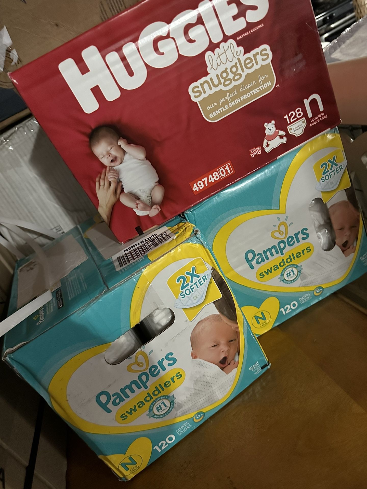 Size Newborn And Size 1 Diapers