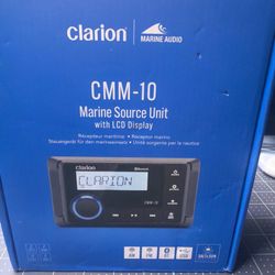 Clarion CMM-10 Marine Source Unit AM/FM Bluetooth USB LCD Display Boat Stereo