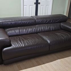 Brown Leather Sofa