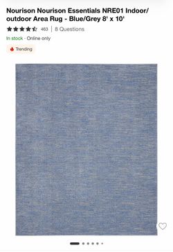 *NEW* Indoor/Outdoor Area Rug 8x10